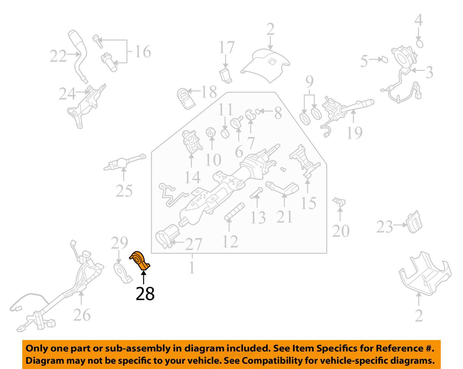GM OEM 20112014 SILVERADO SIERRA TAHOE STEERING WHEEL POSITION SENSOR