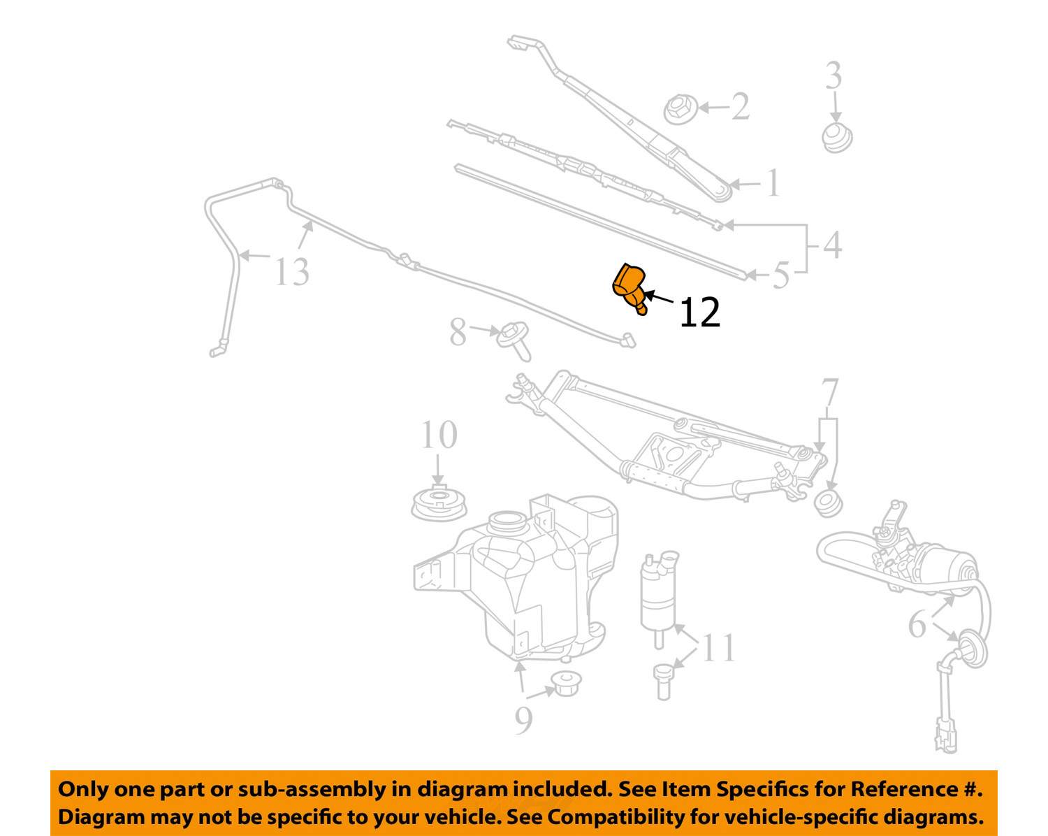 TRAILBLAZER ENVOY 20032007 COLORADO CANYON WINDSHIELD WASHER SPRAYER