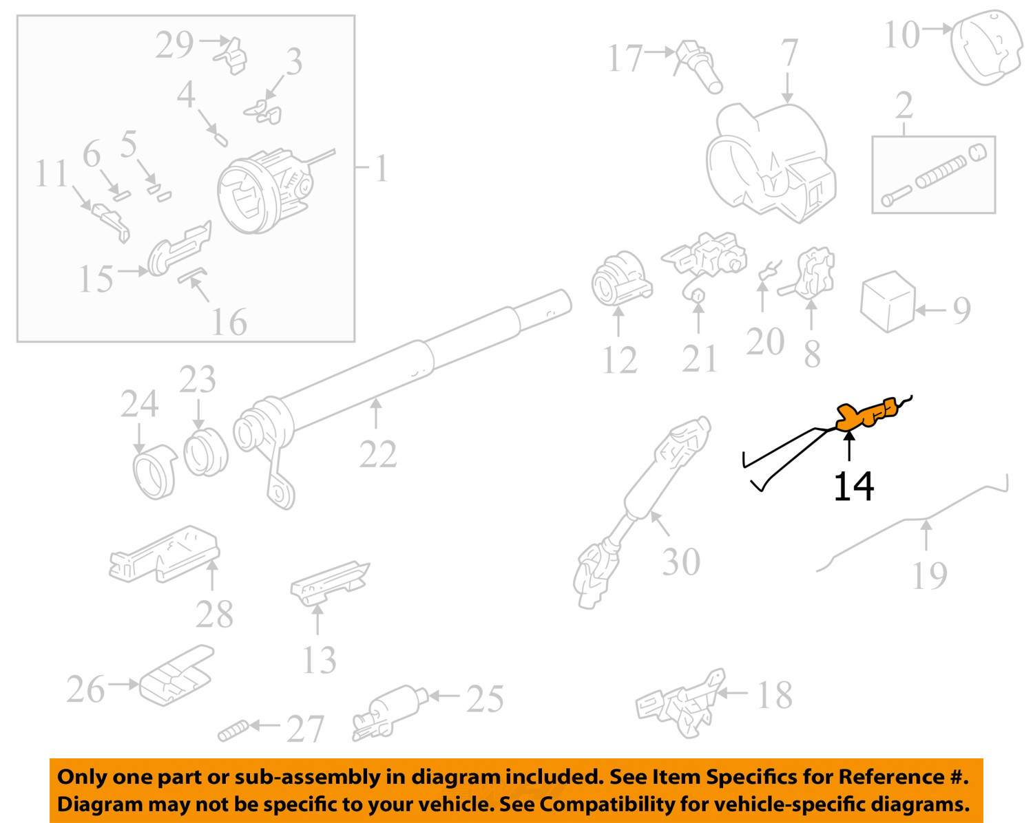 GM OEM Steering ColumnIgnition Switch Actuator 26028683 eBay