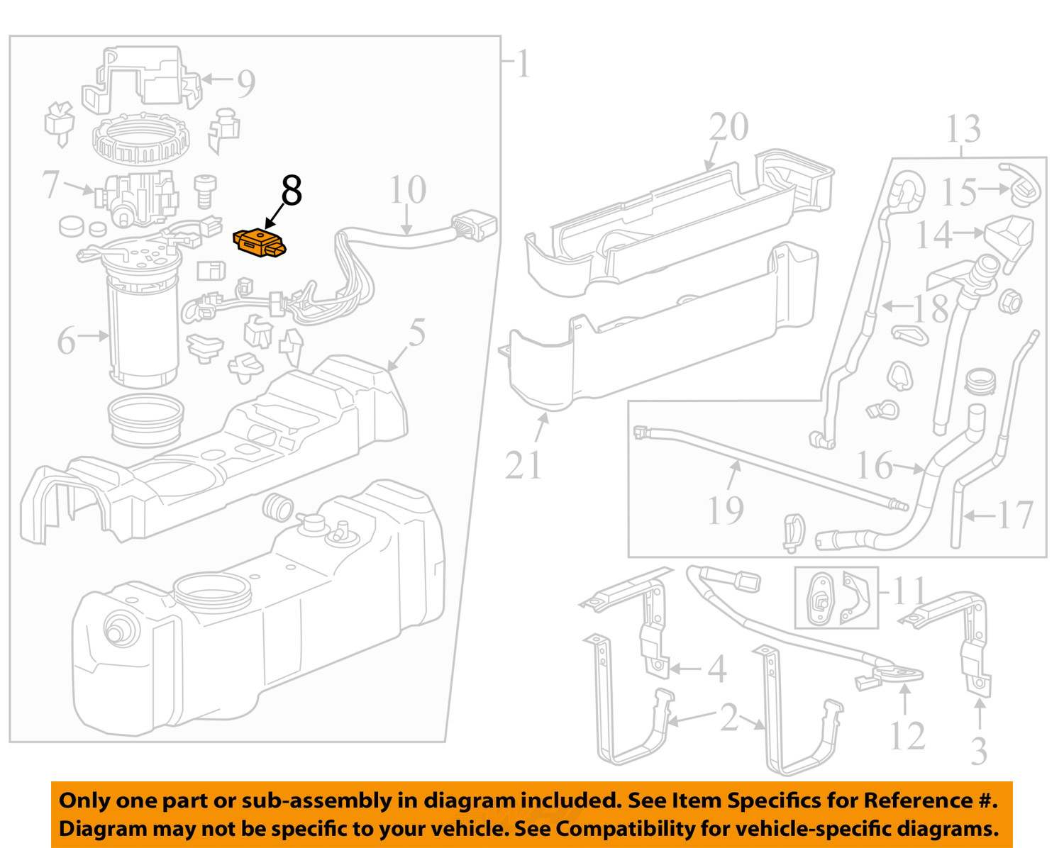 SILVERADO SIERRA DURAMAX DEF TANK LEVEL AND TEMP MODULE 20112014 NEW