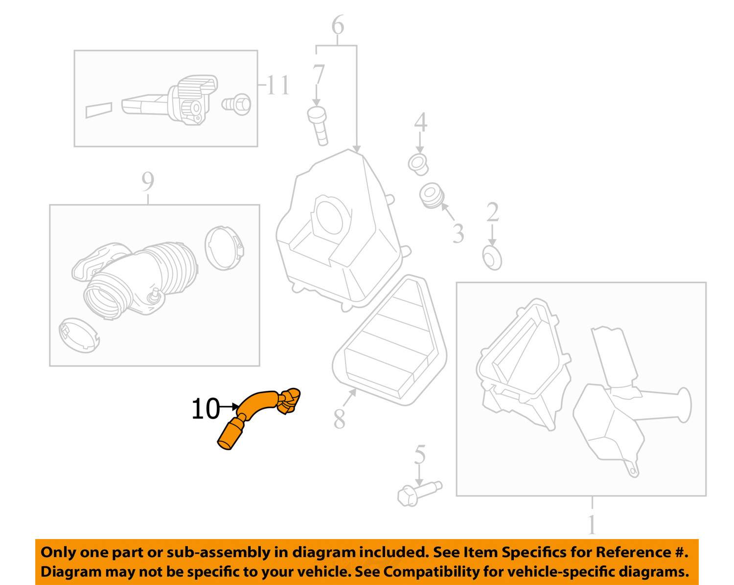 TRAVERSE ACADIA PCV HOSE (FRESH AIR) 3.6 20122016 NEW OEM 12648138 eBay