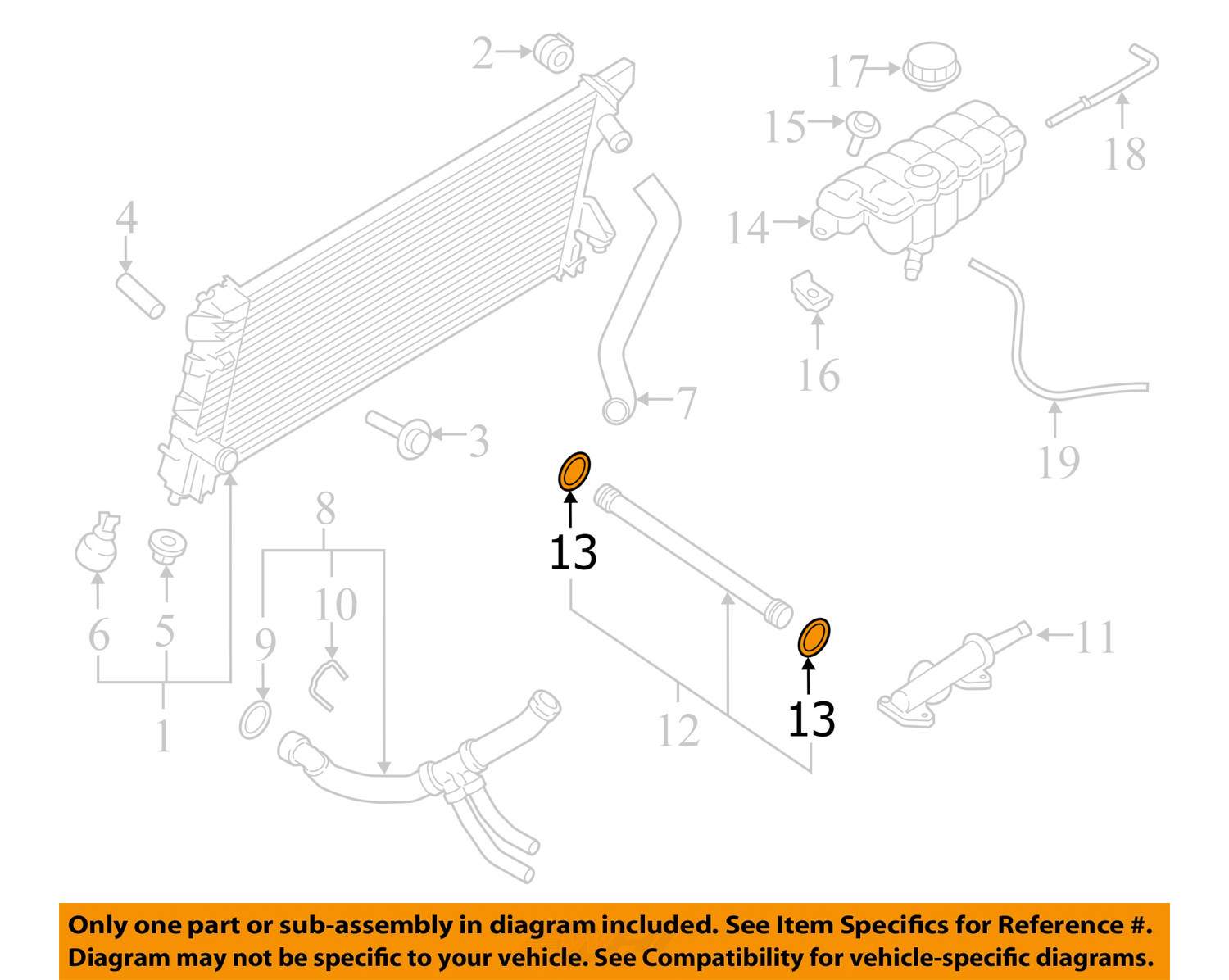 FORD OEM RadiatorHose Seal 7T4Z8527A eBay