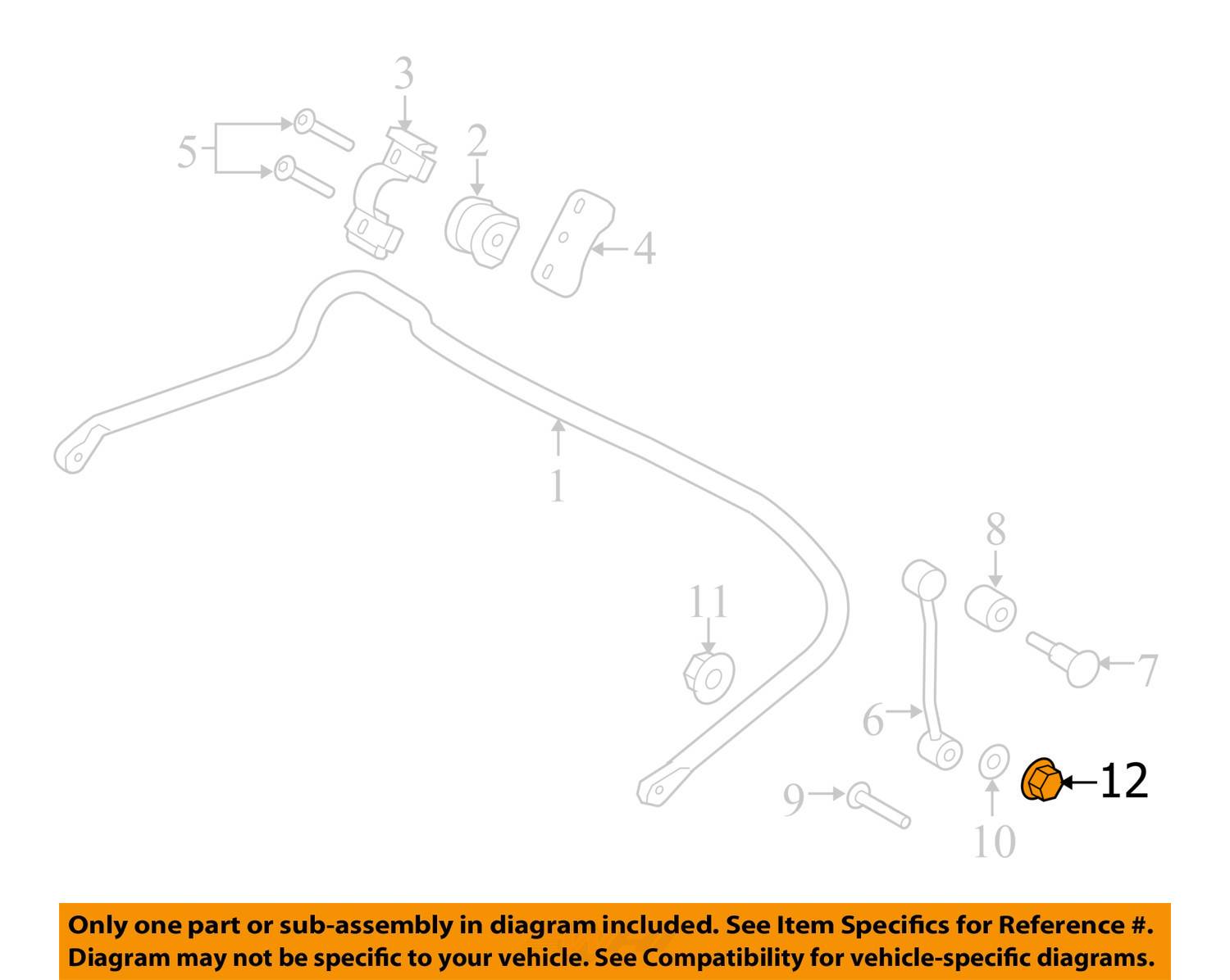 FORD OEM 9811 Ranger Stabilizer Sway BarRearLink Nut N800937S441 eBay