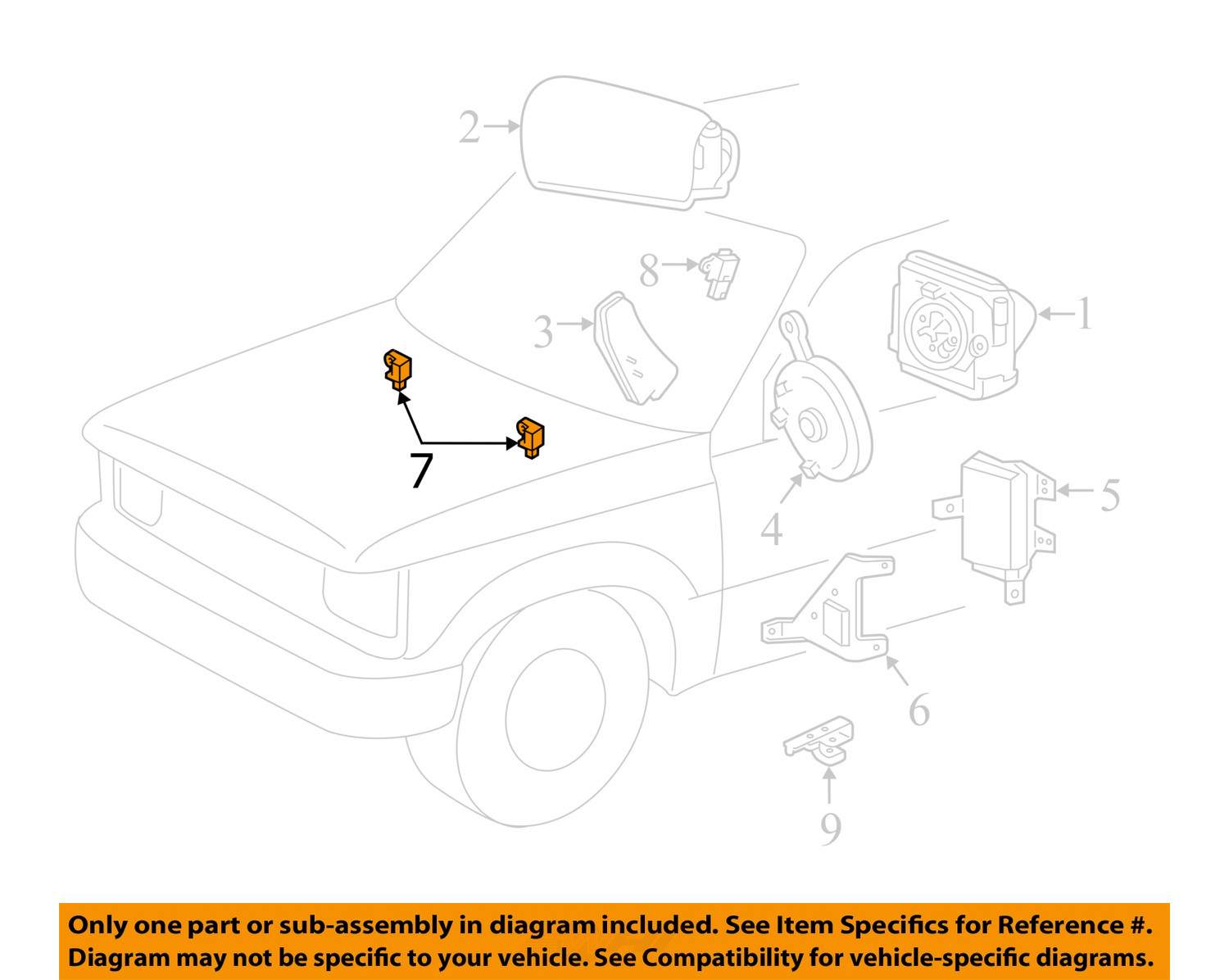 FORD OEM 0709 Ranger Airbag Air Bag SRSFront Impact Sensor