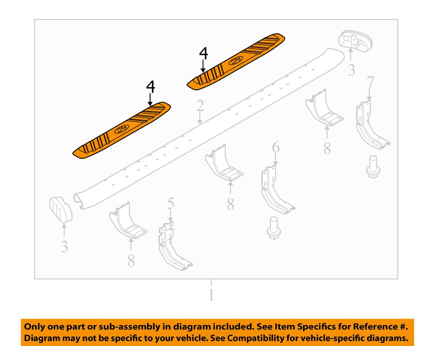 FORD OEM 1114 F150 Running BoardStep Pad Grip Cover BC3Z16490A eBay