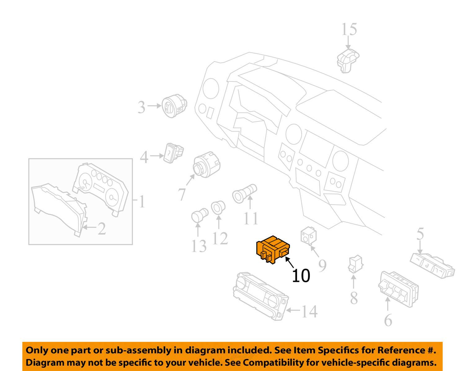 FORD OEM 1116 F350 Super Duty Dash Cluster SwitchModule FC3Z2C006B