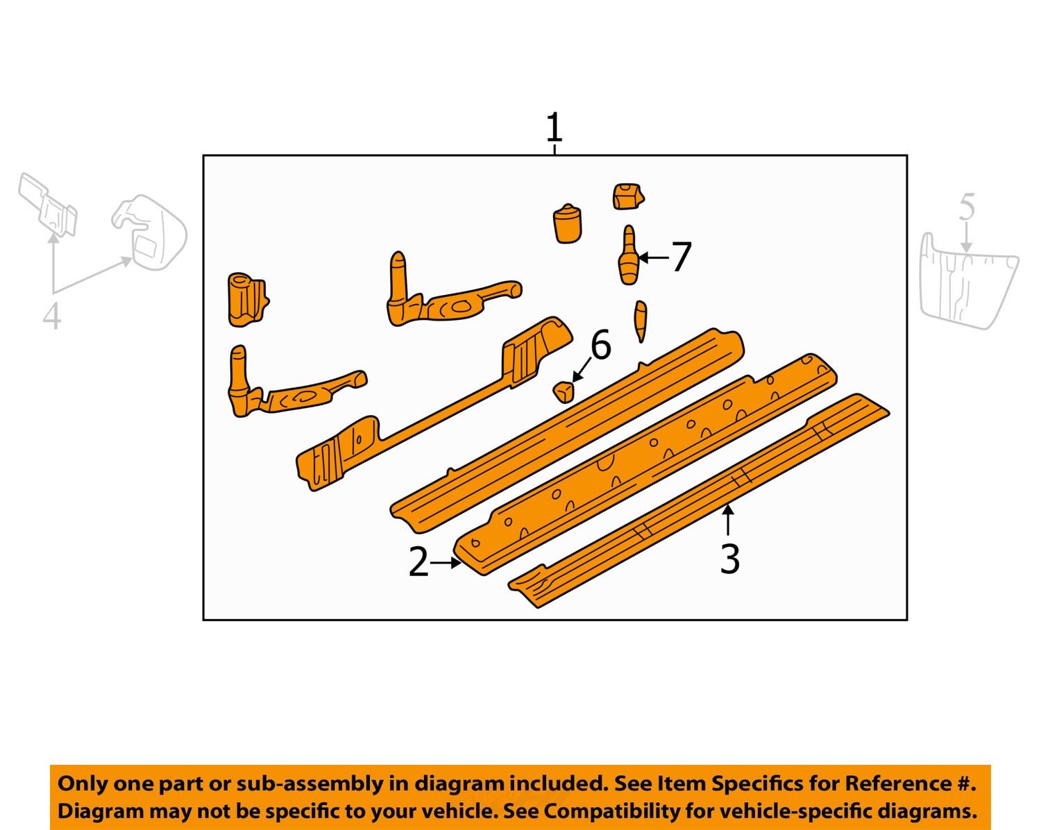 Lincoln FORD OEM 0304 NavigatorRunning Board Step Left 4L7Z16B470AA
