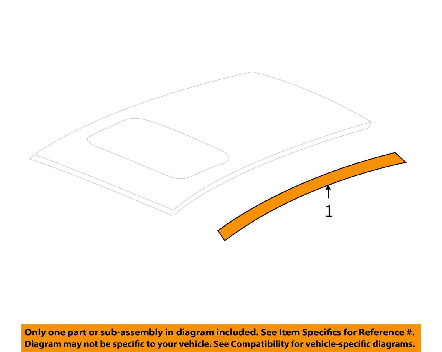 Dodge CHRYSLER OEM 0712 Caliber RoofApplique Window Trim Right