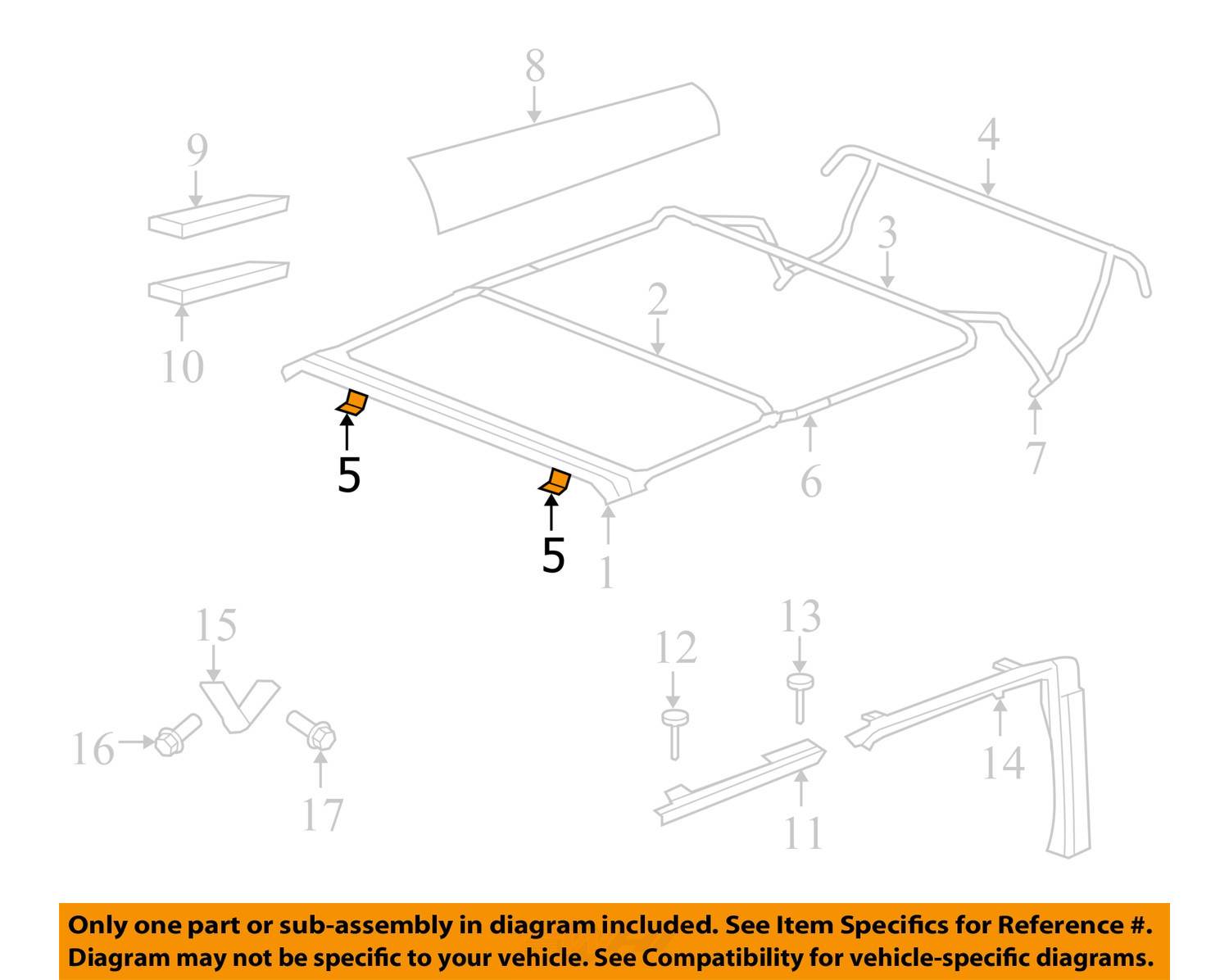 Jeep CHRYSLER OEM 0716 Wrangler Convertible/soft TopLatch 68003656AA eBay