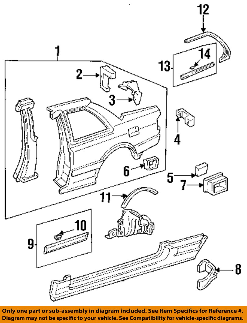 HONDA OEM Accord EXTERIOR TRIMQUARTER PANELBody Side
