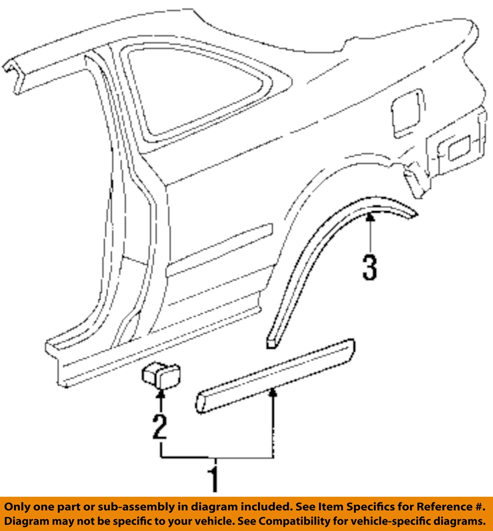 Acura HONDA OEM EXTERIOR TRIMQUARTER PANELBody Side