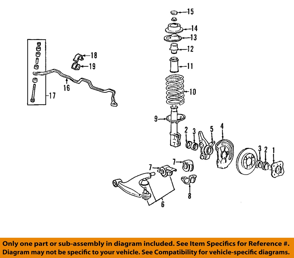 Mr Mitsubishi Insulator Fr Susp Strut Mr Ebay