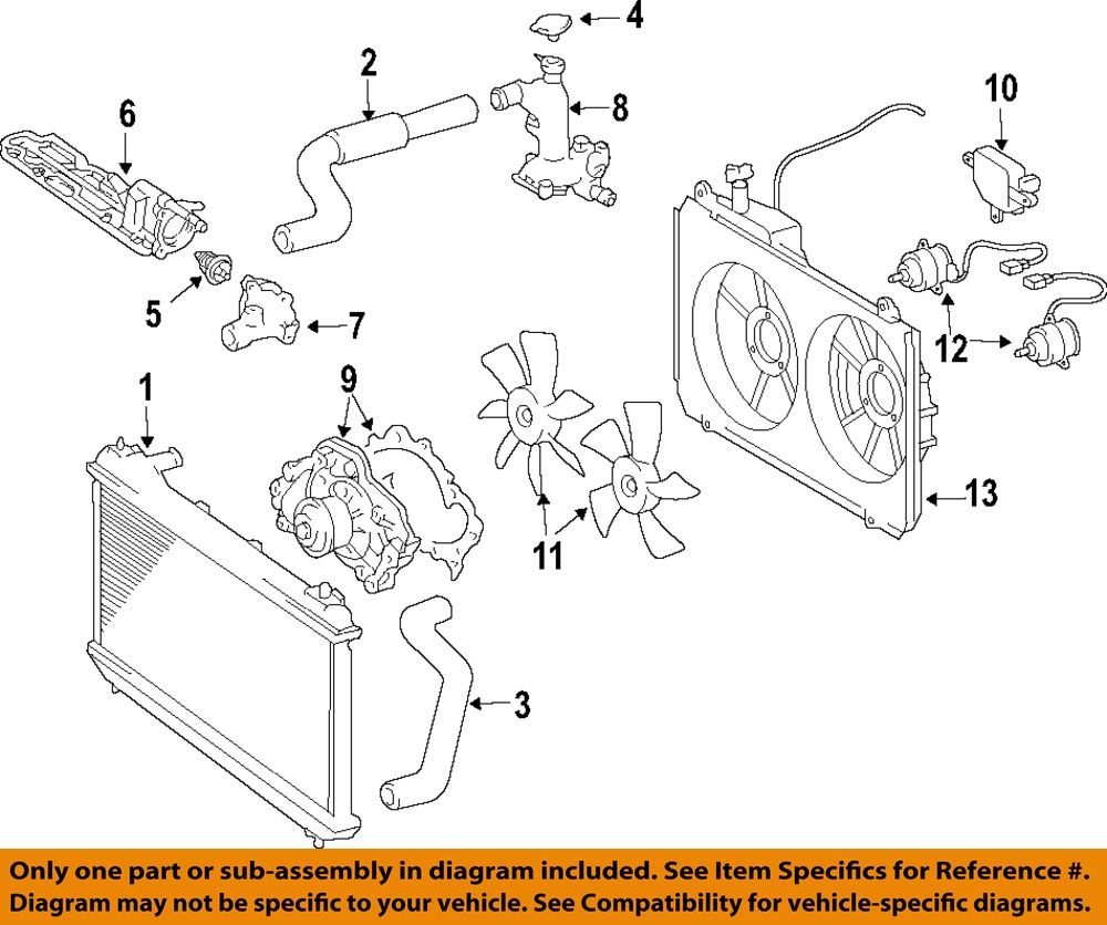 Toyota OEM 2004-2005 Sienna Radiator Coolant Lower Hose ...