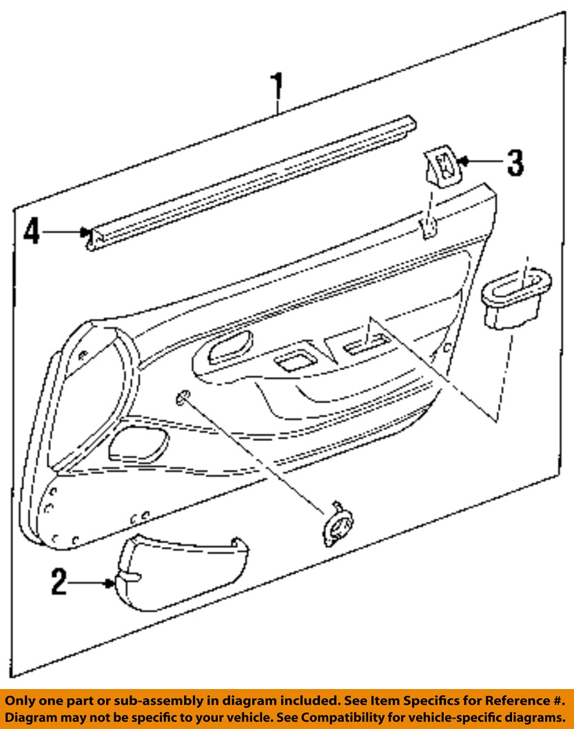 FORD OEM Aspire Door-Window Sweep Belt Molding Weatherstrip Right