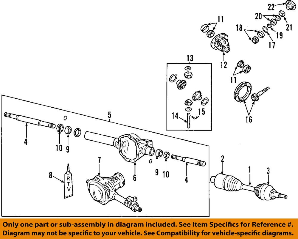 Dodge CHRYSLER OEM 0205 Ram 1500 Front DriveCV Shaft Axle Assy