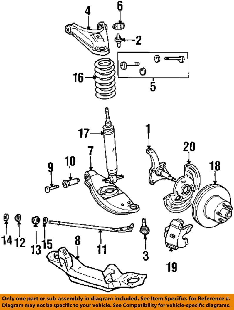 Dodge CHRYSLER OEM 84-94 B250 Front Suspension-Strut Bar Front Bushing ...