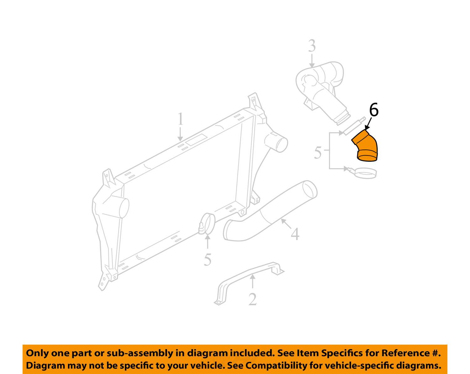 Ford OEM 6.0L Diesel V8 Intercooler Intake Connector 4C2Z-6C640-BA