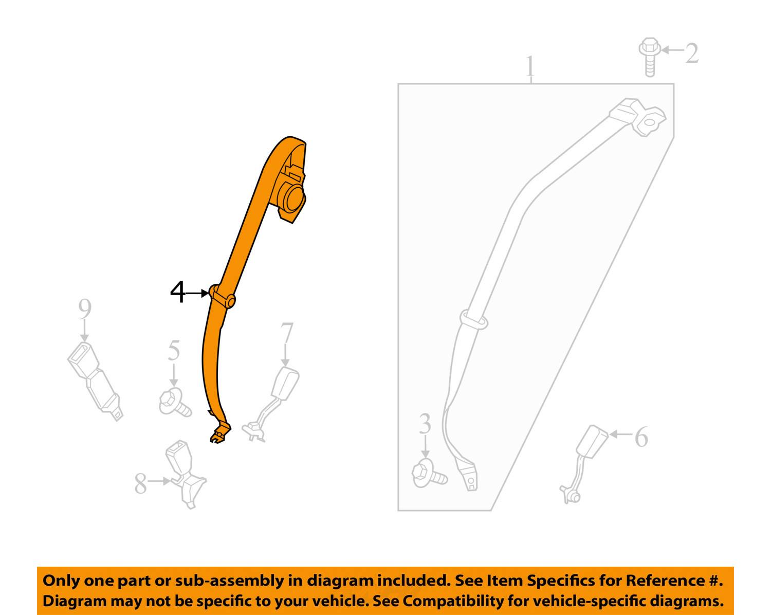 Ford focus rear middle seat belt #8