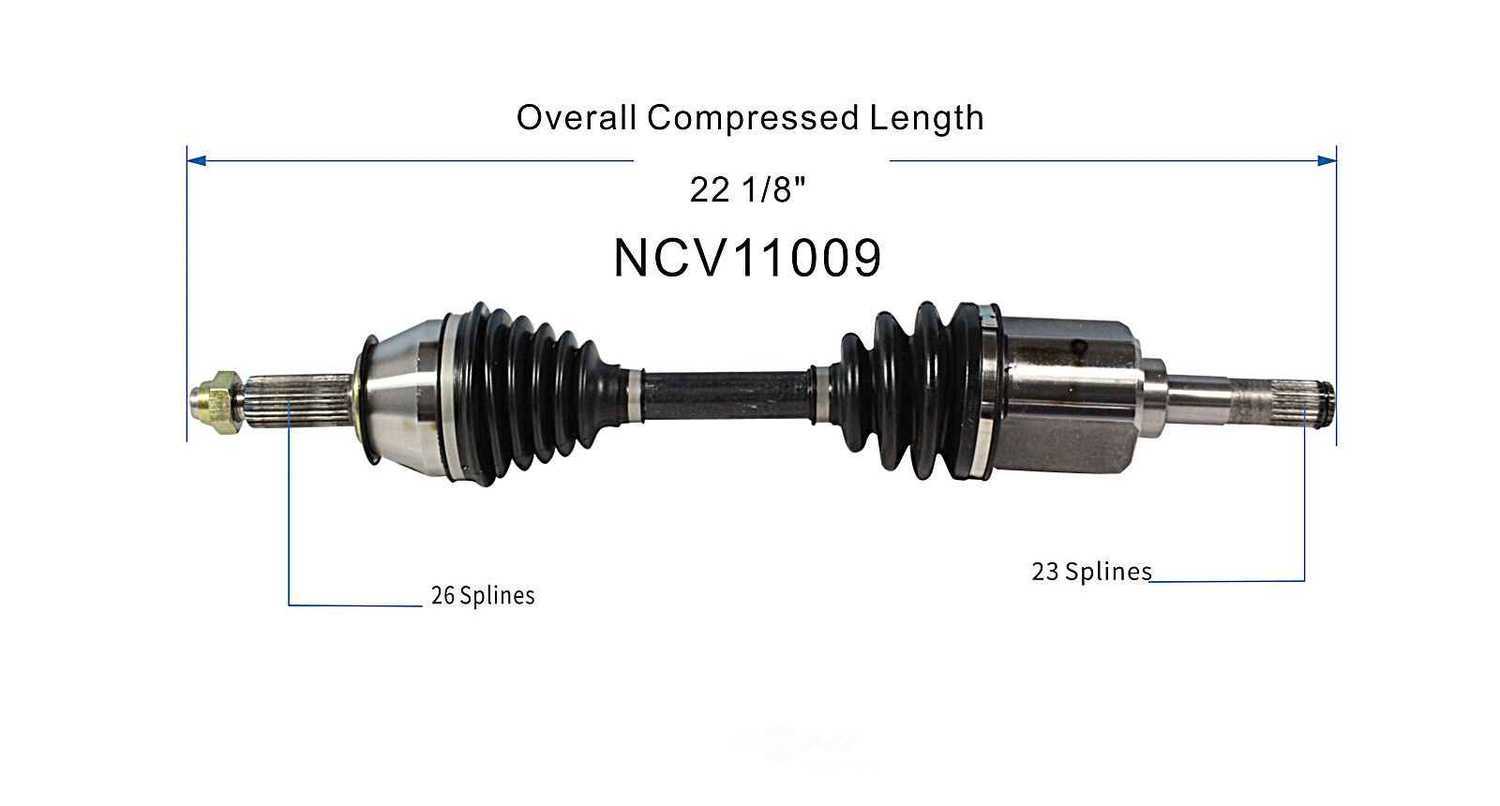 GSP NORTH AMERICA INC. - New CV Axle - AD8 - ncv11009