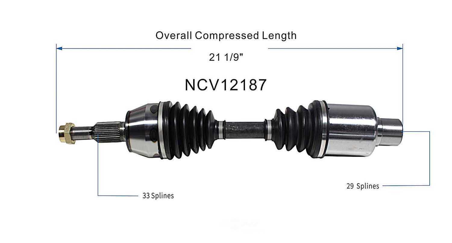 GSP NORTH AMERICA INC. - New CV Axle (Front) - AD8 NCV12187