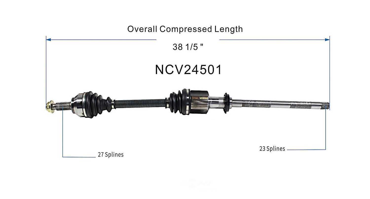 GSP NORTH AMERICA INC. - New CV Axle - AD8 - ncv24501