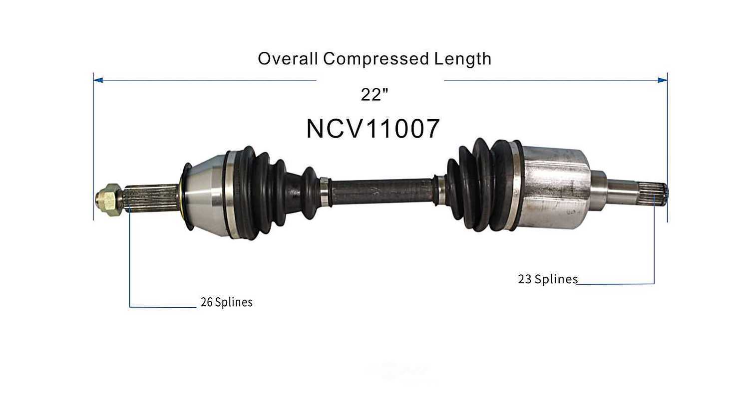 GSP NORTH AMERICA INC. - New CV Axle - AD8 - ncv11007