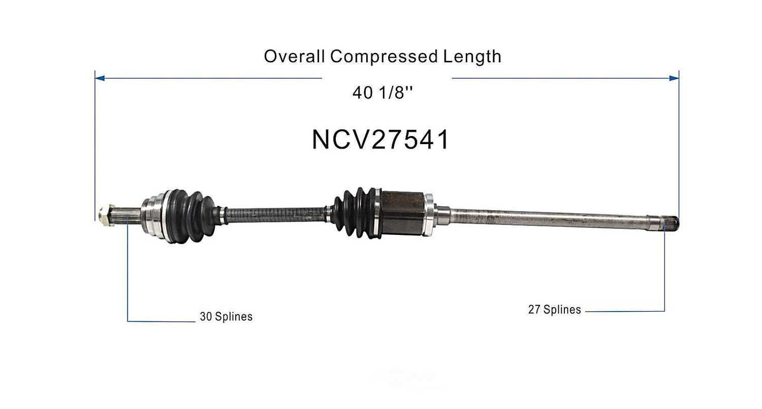 GSP NORTH AMERICA INC. - New CV Axle (Front Right) - AD8 NCV27541