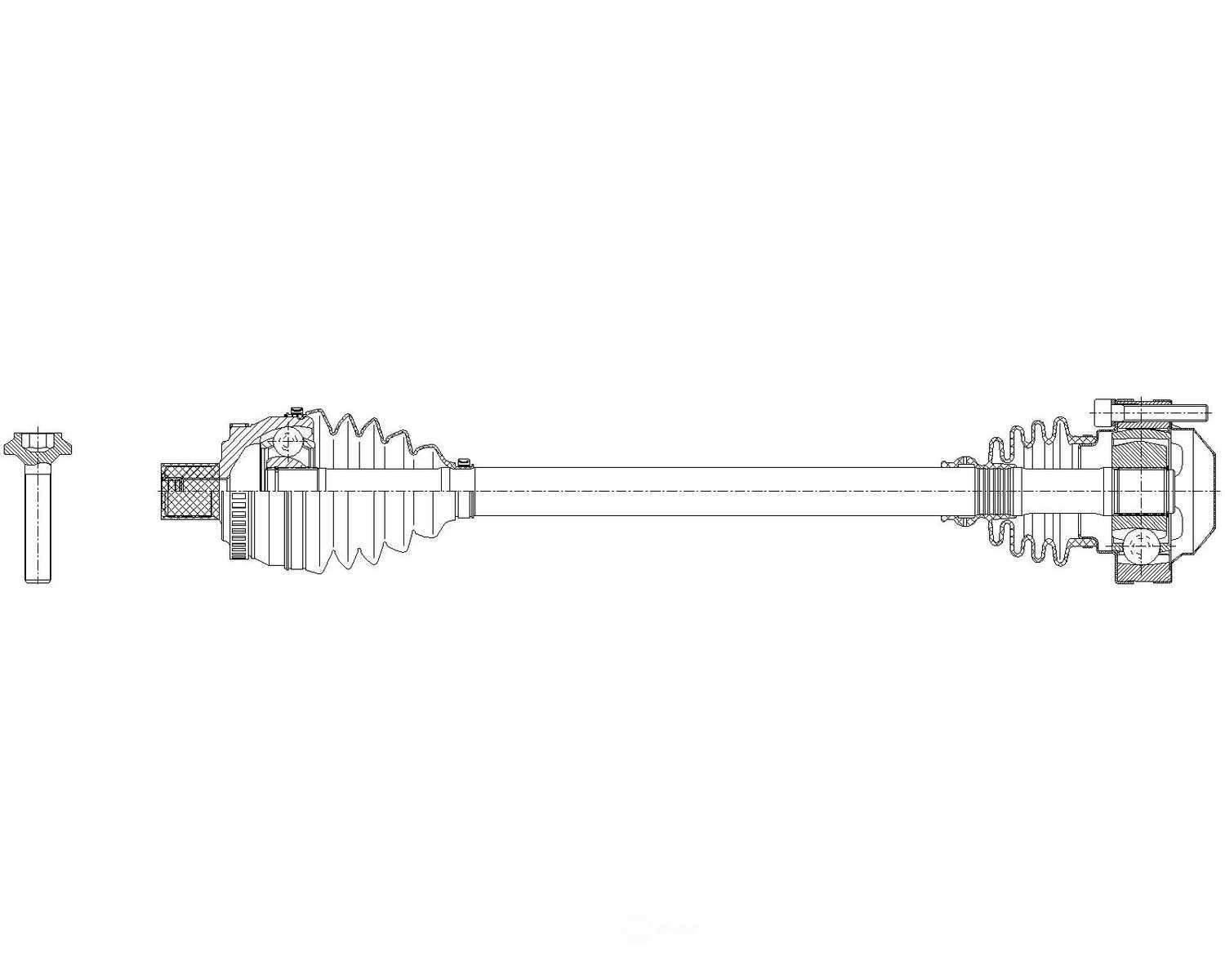 GSP NORTH AMERICA INC. - New Performance Revolution CV Axle - AD8 - pr23010