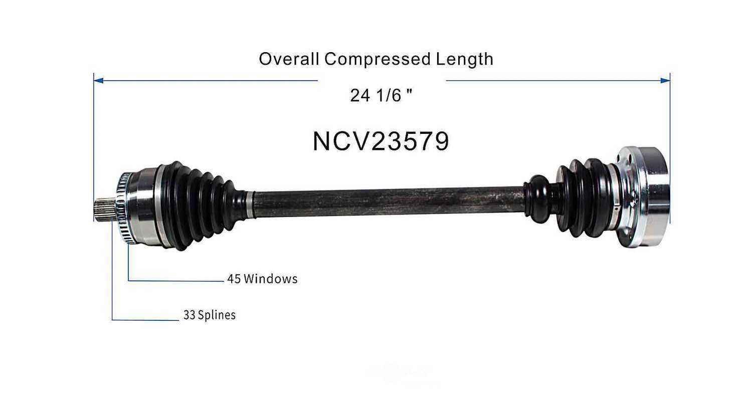 GSP NORTH AMERICA INC. - New CV Axle - AD8 - ncv23579