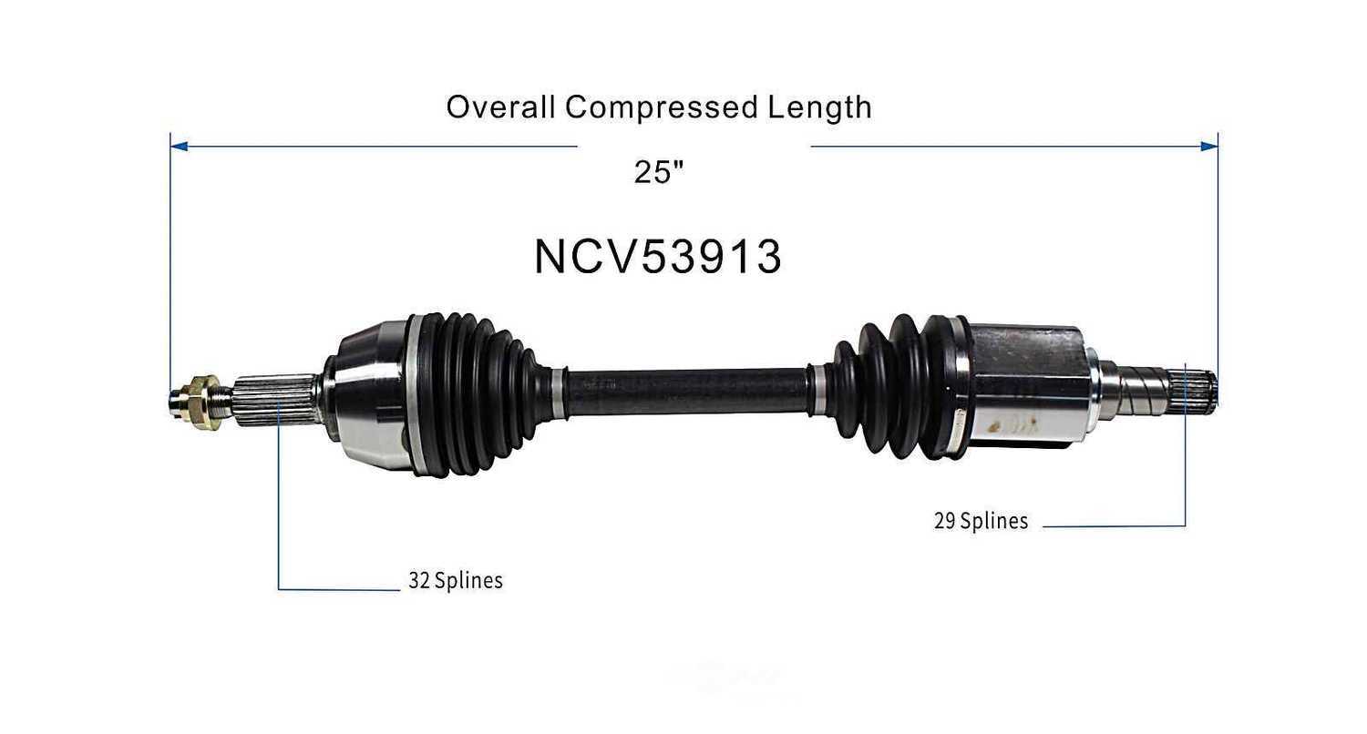 GSP NORTH AMERICA INC. - New CV Axle (Front Left) - AD8 NCV53913