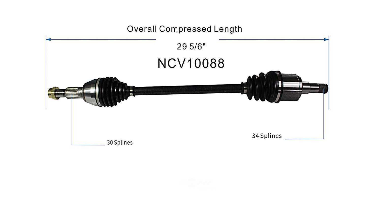 GSP NORTH AMERICA INC. - New CV Axle - AD8 - ncv10088