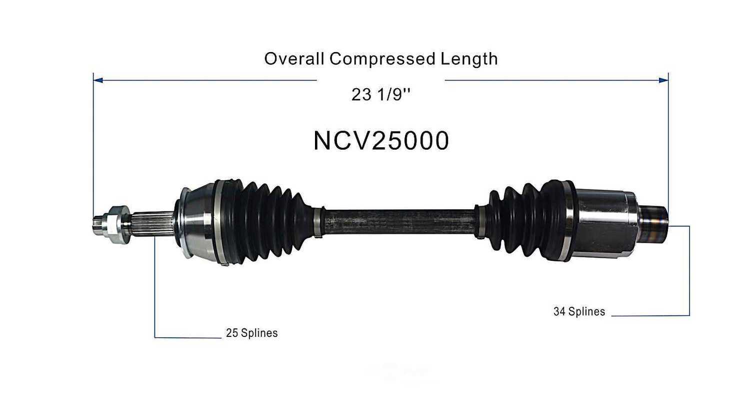 GSP NORTH AMERICA INC. - New CV Axle (Front Right) - AD8 NCV25000