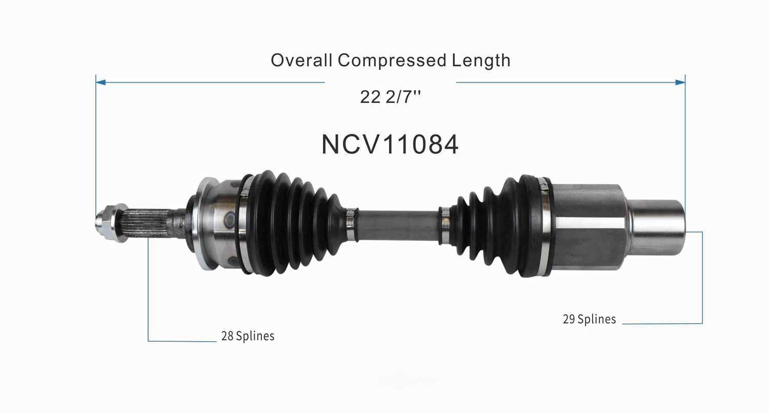 GSP NORTH AMERICA INC. - New CV Axle - AD8 - ncv11084