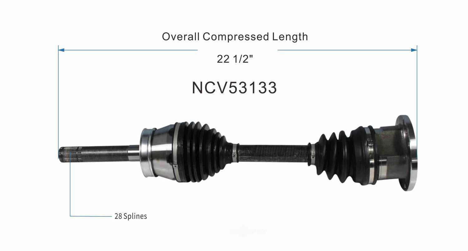 GSP NORTH AMERICA INC. - New CV Axle (Front) - AD8 NCV53133
