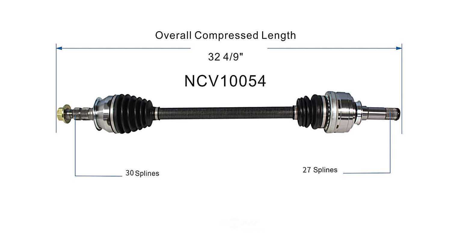 GSP NORTH AMERICA INC. - New CV Axle (Rear Right) - AD8 NCV10054