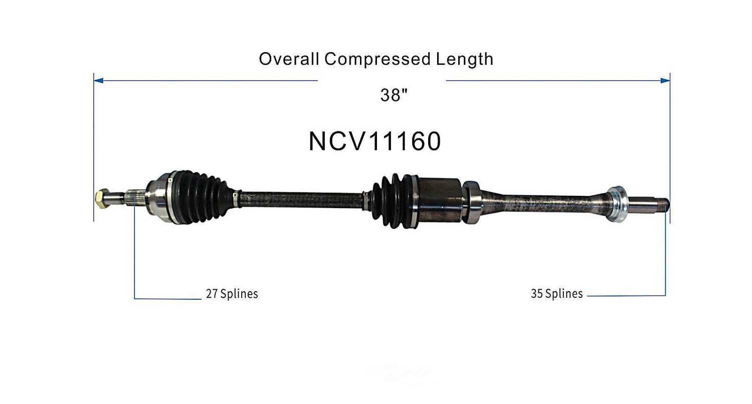 GSP NORTH AMERICA INC. - New CV Axle (Front Right) - AD8 NCV11160