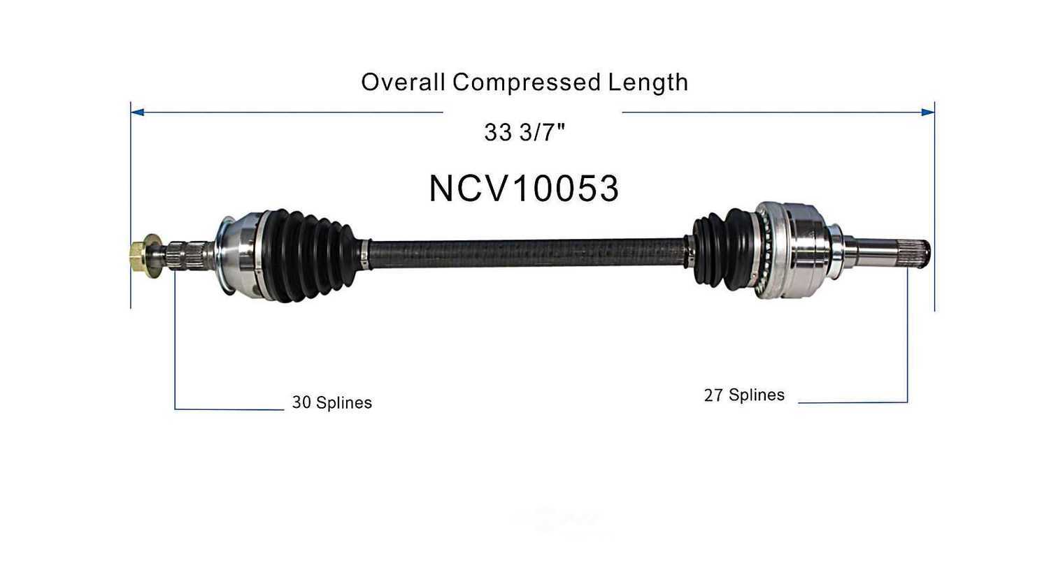 GSP NORTH AMERICA INC. - New CV Axle (Rear Left) - AD8 NCV10053
