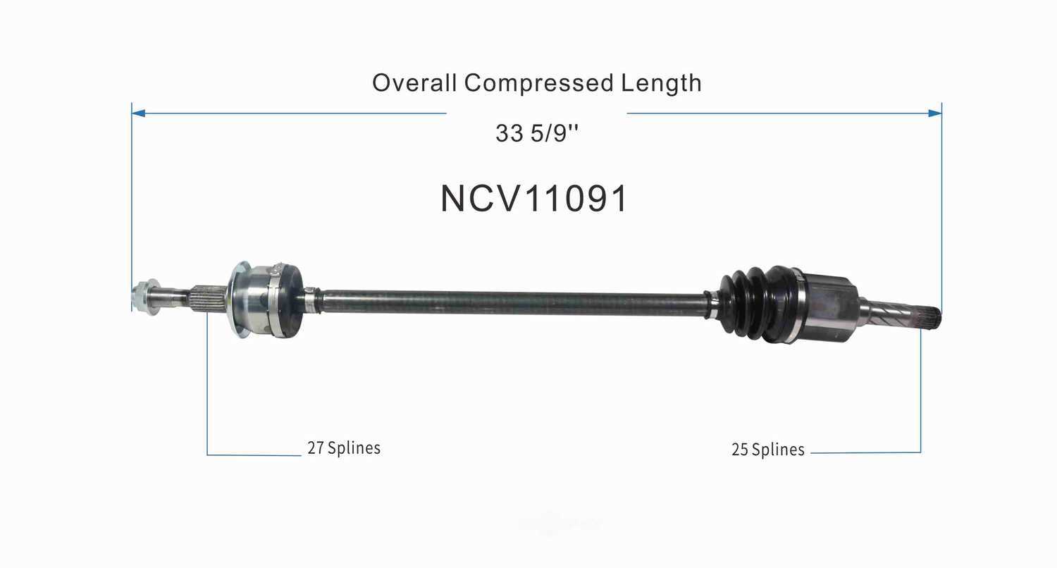 GSP NORTH AMERICA INC. - New CV Axle - AD8 NCV11091