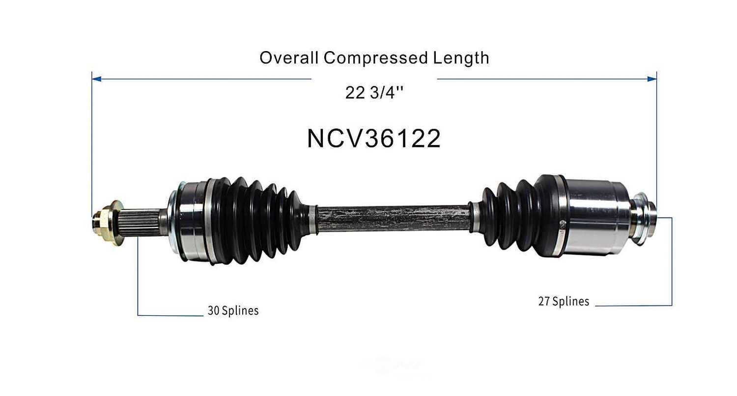 GSP NORTH AMERICA INC. - New CV Axle (Front Right) - AD8 NCV36122