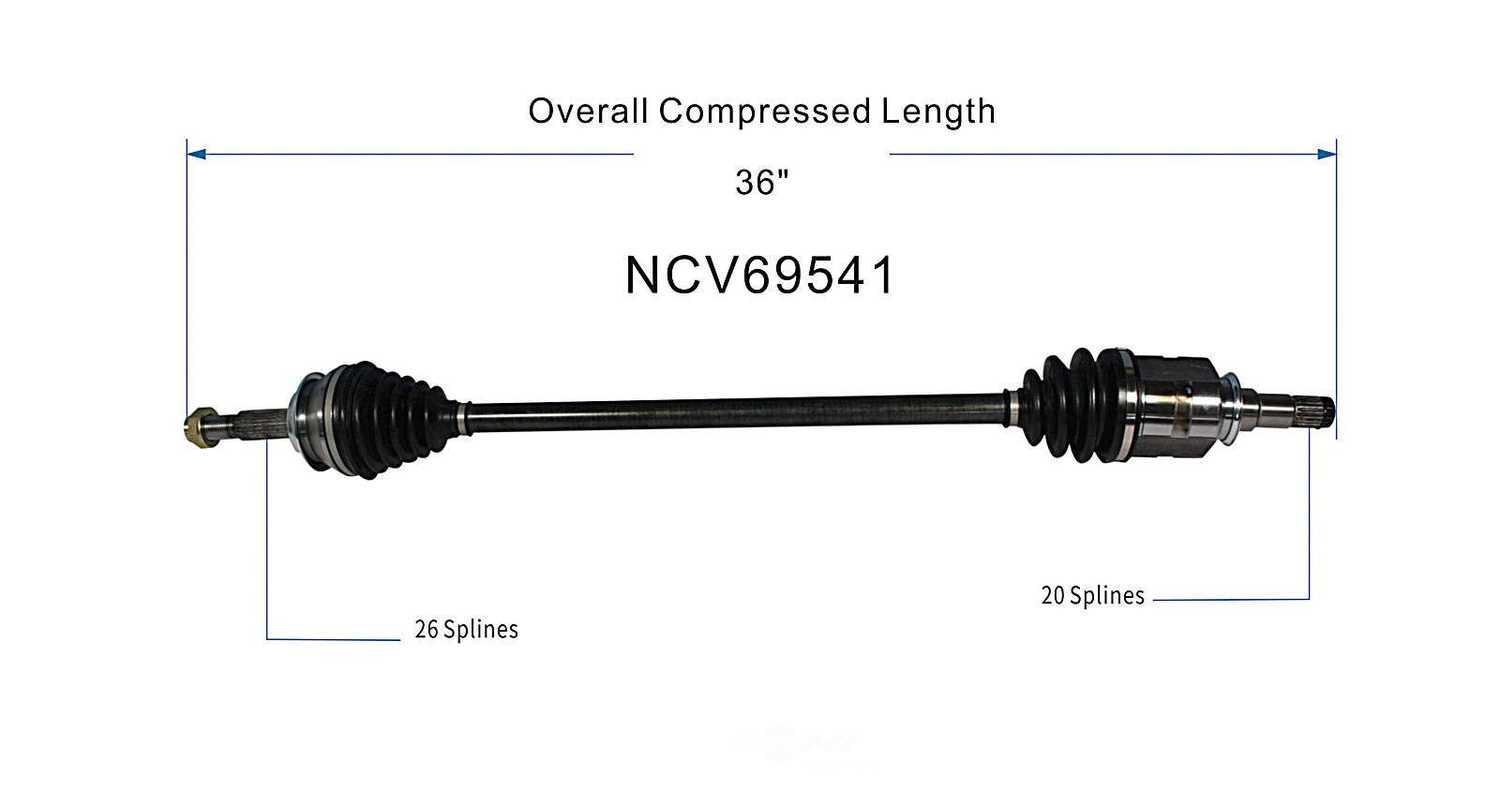 GSP NORTH AMERICA INC. - New CV Axle (Front Right) - AD8 NCV69541