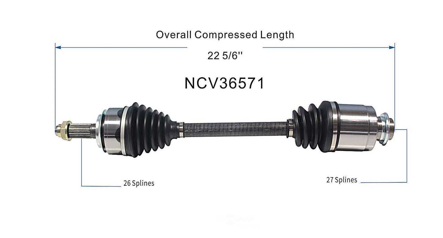 GSP NORTH AMERICA INC. - New CV Axle (Front Right) - AD8 NCV36571