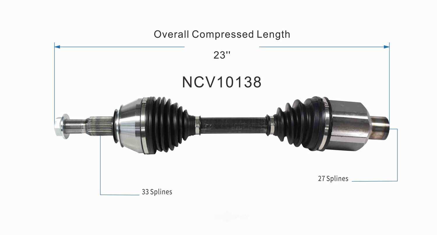 GSP NORTH AMERICA INC. - GSP CV Axle - AD8 - ncv10138