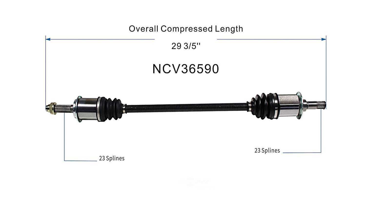 GSP NORTH AMERICA INC. - New CV Axle (Rear Left) - AD8 NCV36590