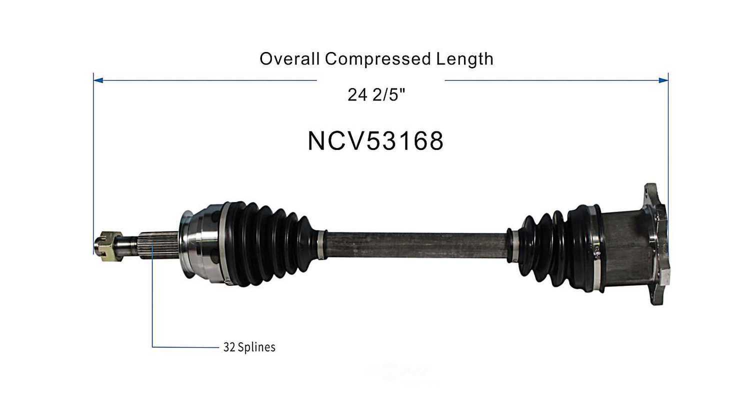 GSP NORTH AMERICA INC. - New CV Axle - AD8 NCV53168