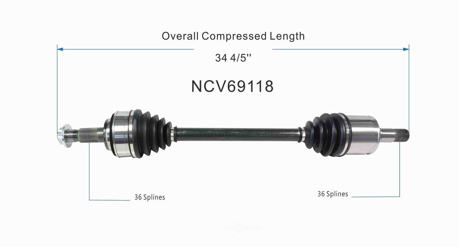 GSP NORTH AMERICA INC. - GSP CV Axle - AD8 - ncv69118