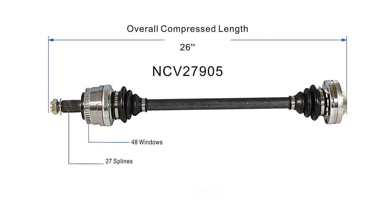 GSP NORTH AMERICA INC. - New CV Axle (Rear Right) - AD8 NCV27905