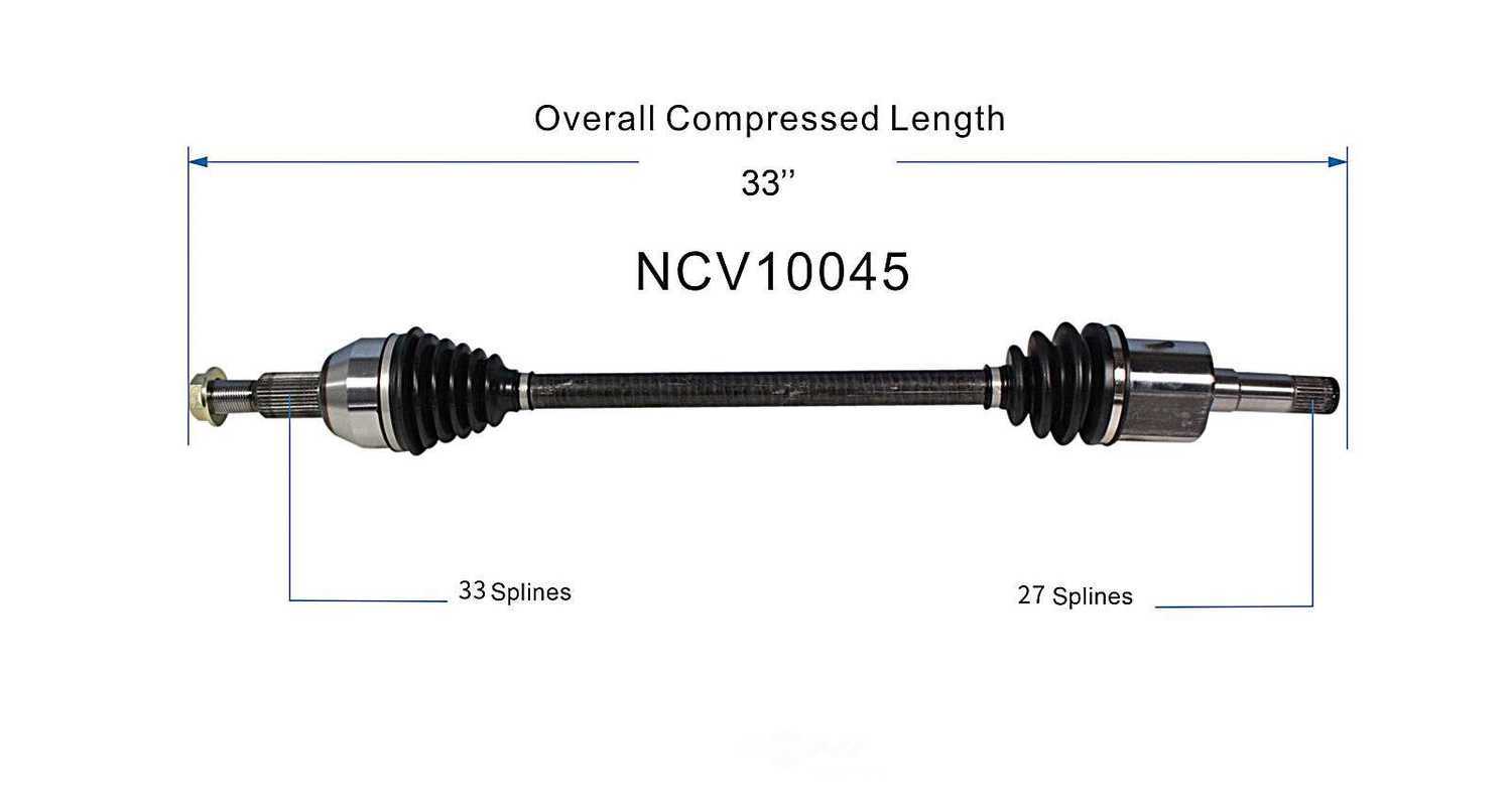GSP NORTH AMERICA INC. - New CV Axle - AD8 NCV10045