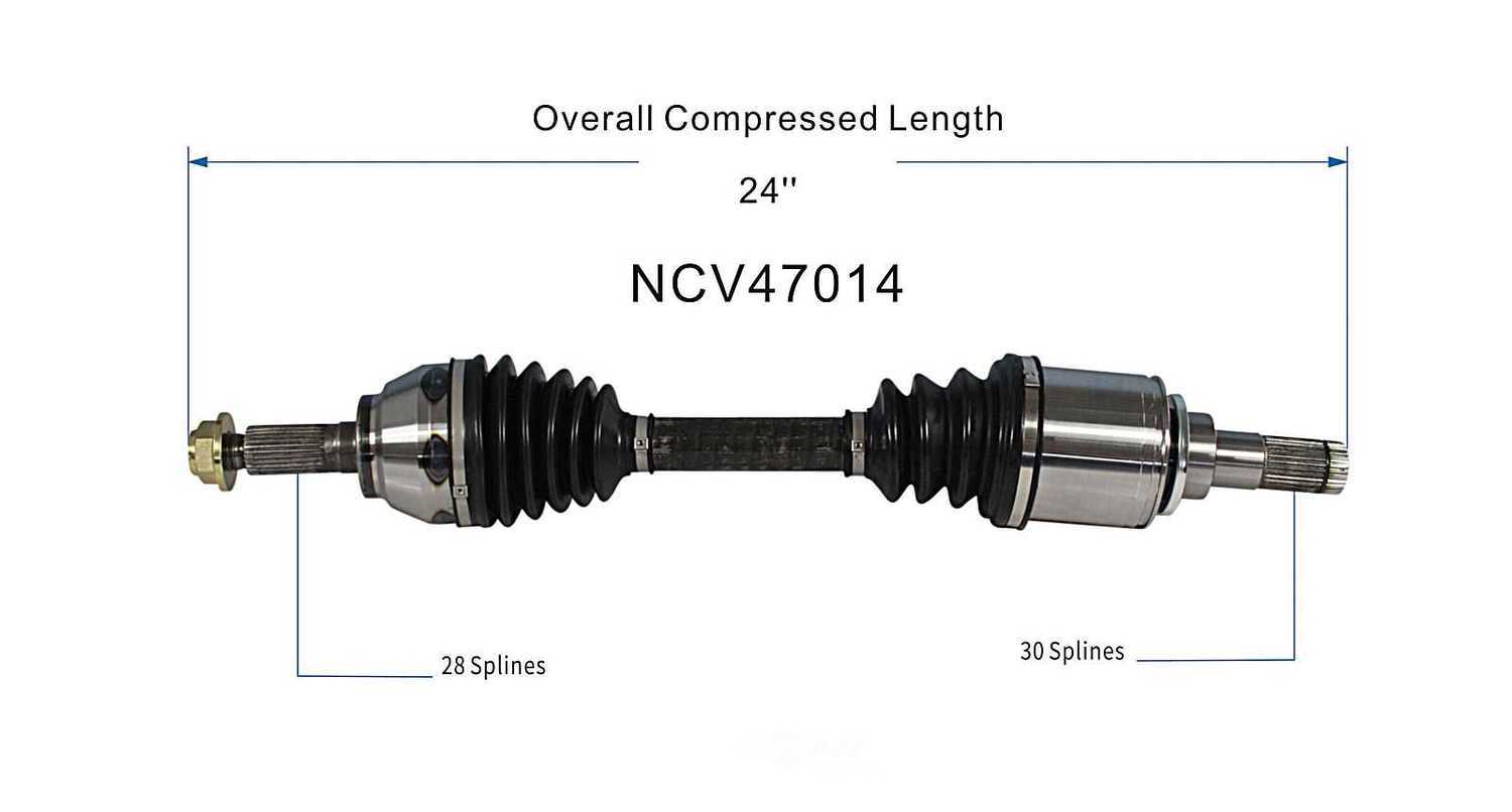 GSP NORTH AMERICA INC. - New CV Axle - AD8 - ncv47014