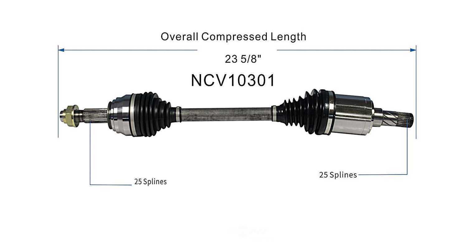 GSP NORTH AMERICA INC. - New CV Axle - AD8 NCV10301
