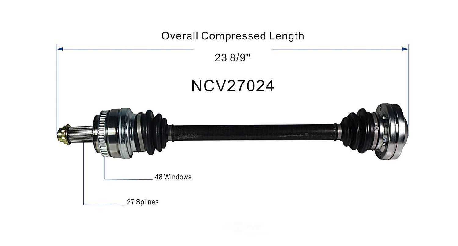 GSP NORTH AMERICA INC. - New CV Axle (Rear Left) - AD8 NCV27024